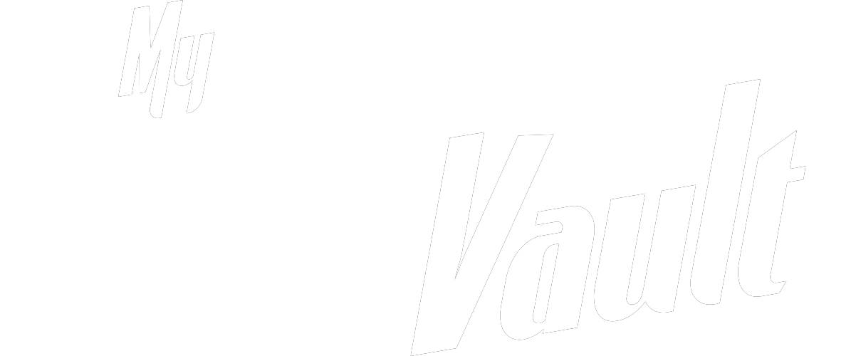 My Guitar Vault TM logo in white